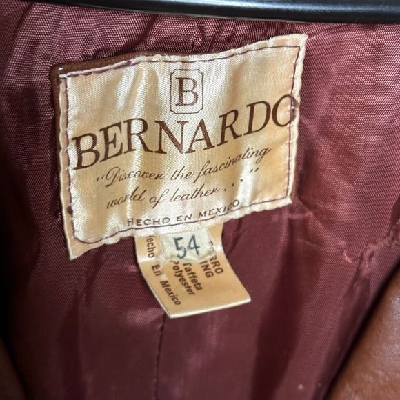Vintage Bernardo Leather Jacket 54 - Picture 3 of 3
